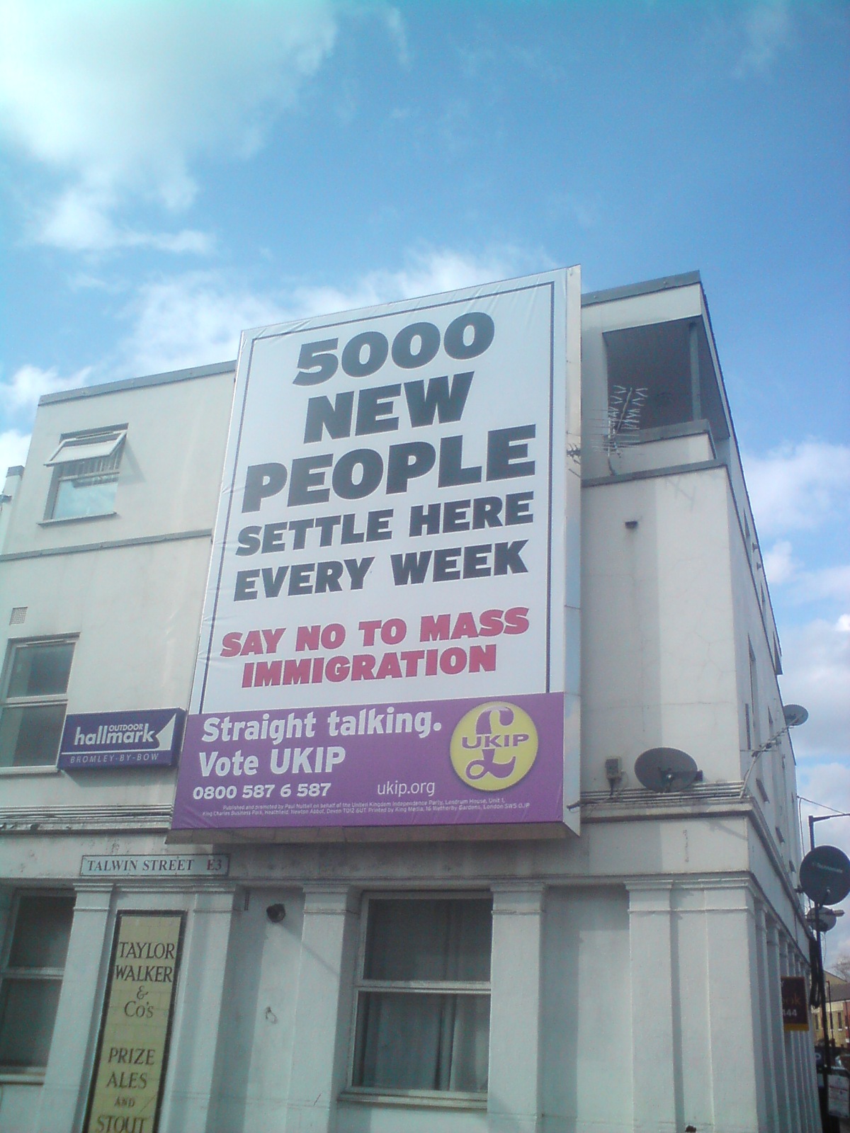 UKIP Poster, Bromley-By-Bow, East London