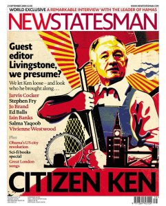 'Red' Ken Livingstone, Former London Mayor, on the cover of the New Statesman